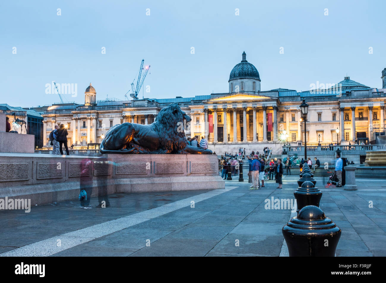 National Gallery am Trafalgar Square, London, Vereinigtes Königreich Stockfoto