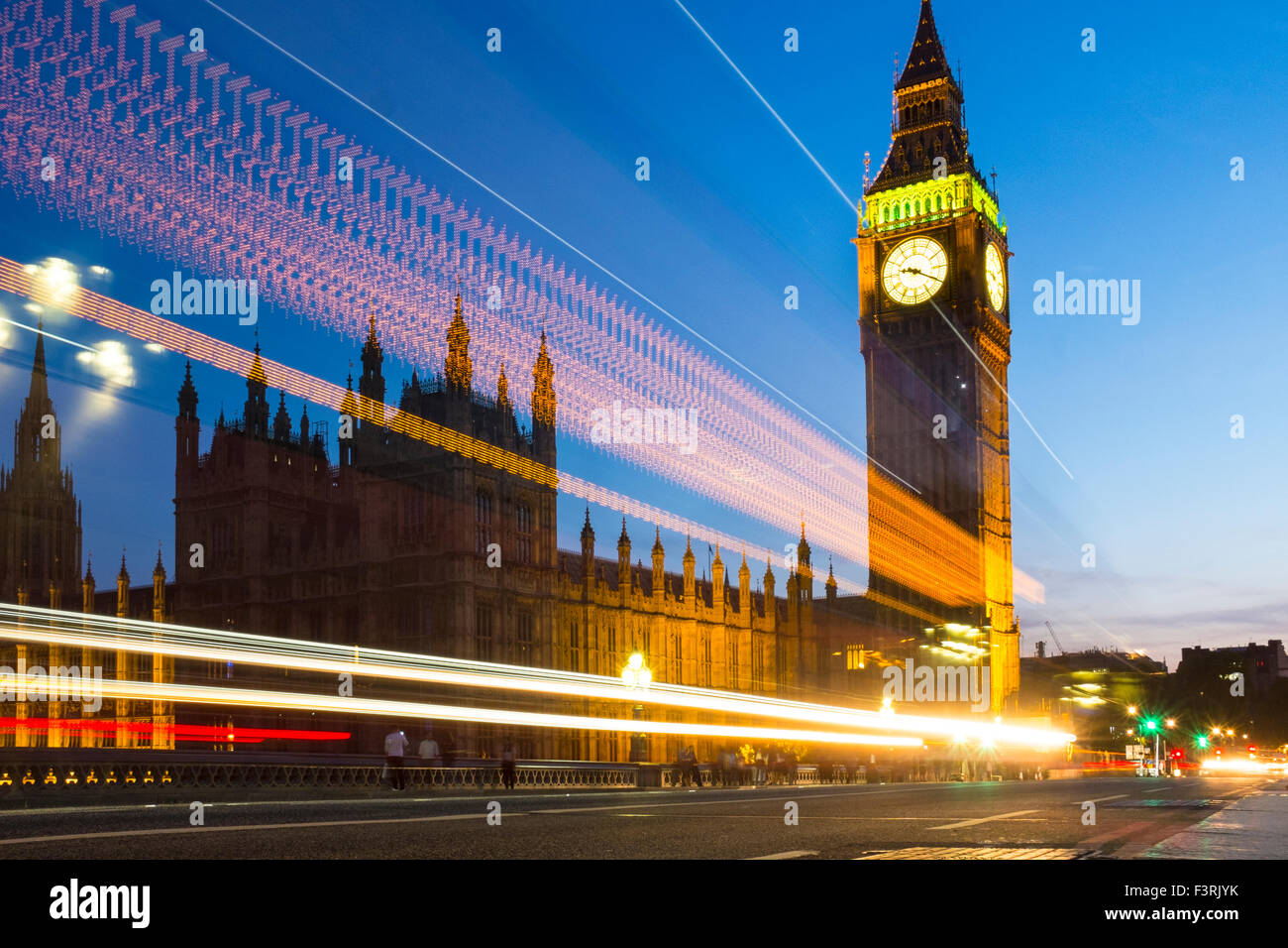 Big Ben und Palast von Westminster, London, Vereinigtes Königreich Stockfoto