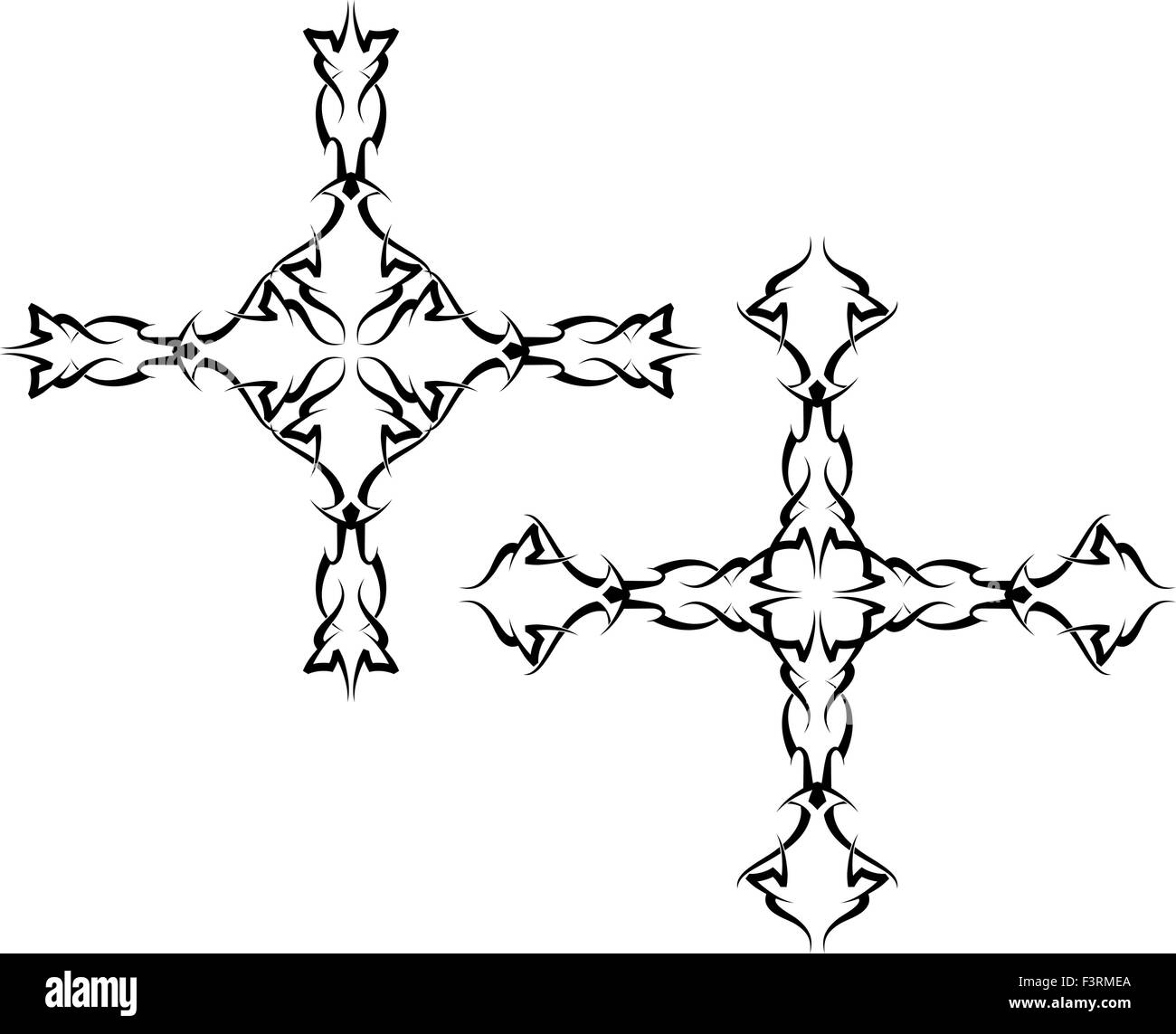 Tattoo-Christian Cross-Vektorgrafiken Stock Vektor