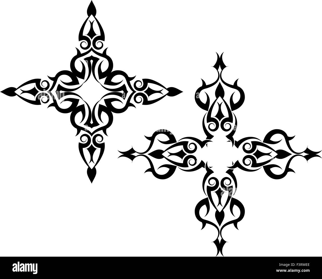 Tattoo-Christian Cross-Vektorgrafiken Stock Vektor