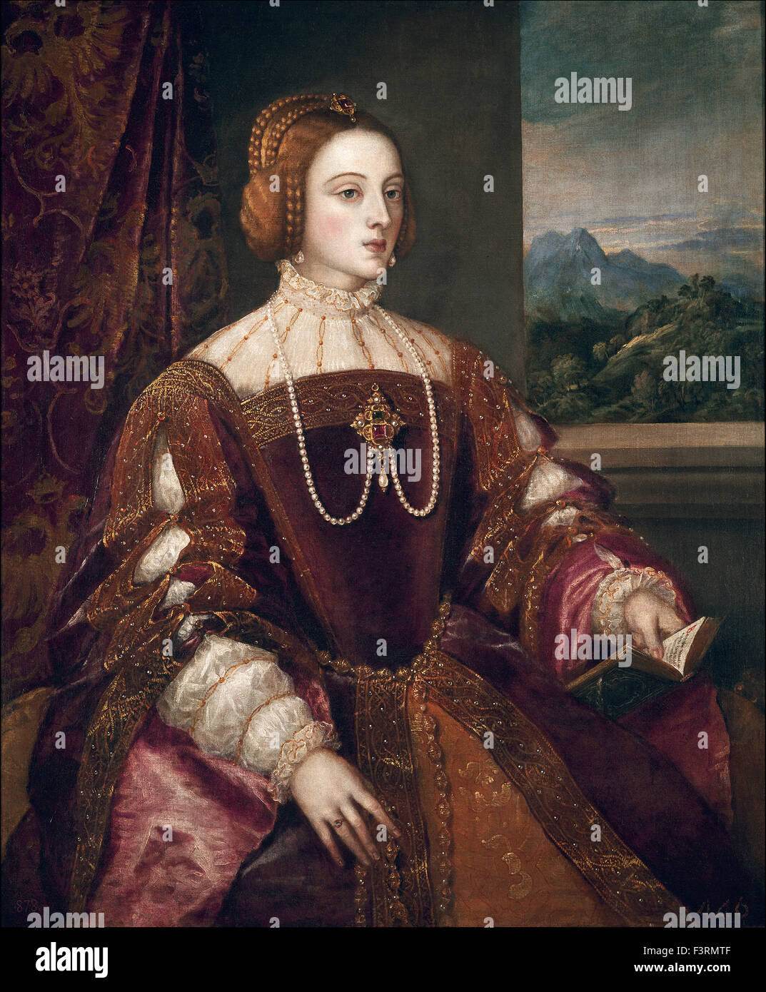 Tiziano Vecellio - Tizian - Kaiserin Isabel von Portugal Stockfoto