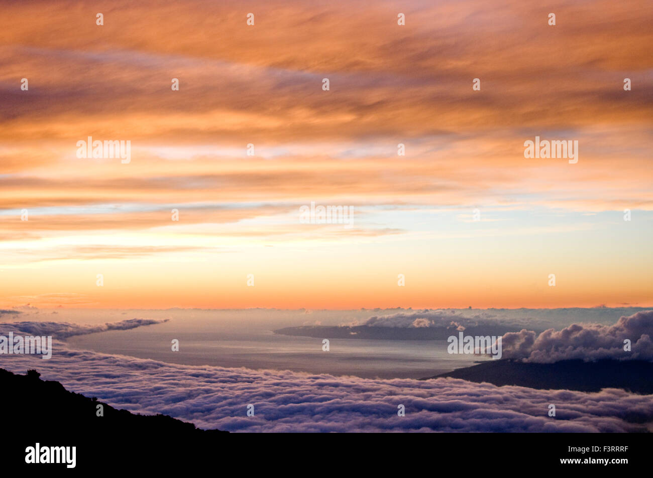 Haleakala National Park. Ansichten aus der Sicht des Leleiwi. Maui. Hawaii. Der Haleakala National Park erstreckt sich über fünf dist Stockfoto