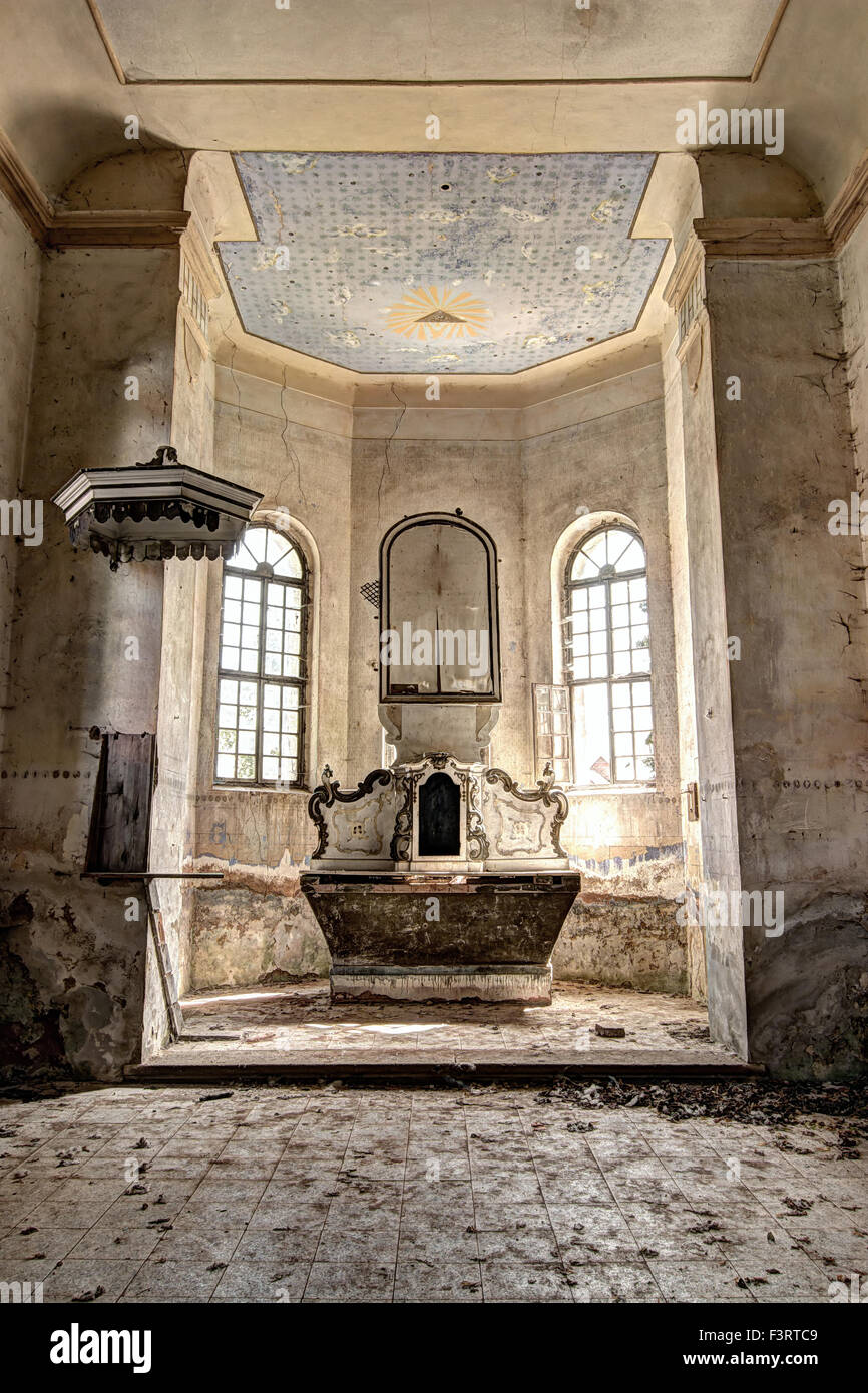 Die Erhöhung des Heiligen Kreuzes erbaut 1852, Vrbice Dorf, Tschechische Republik Stockfoto