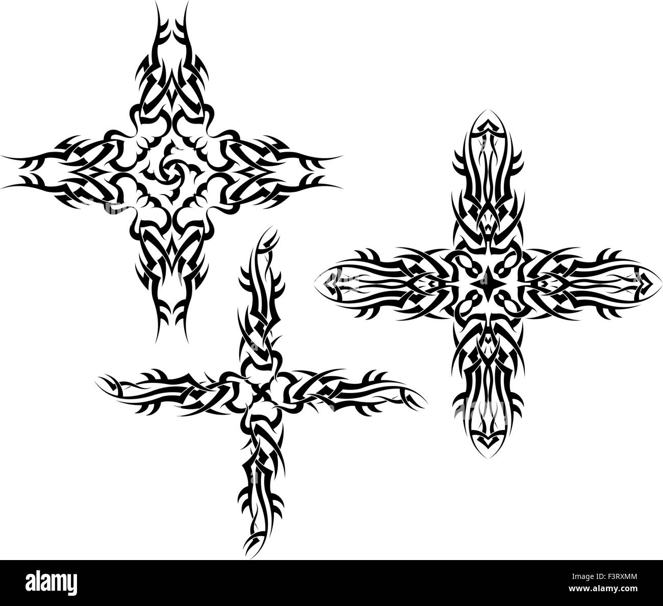 Tattoo-Christian Cross-Vektorgrafiken Stock Vektor