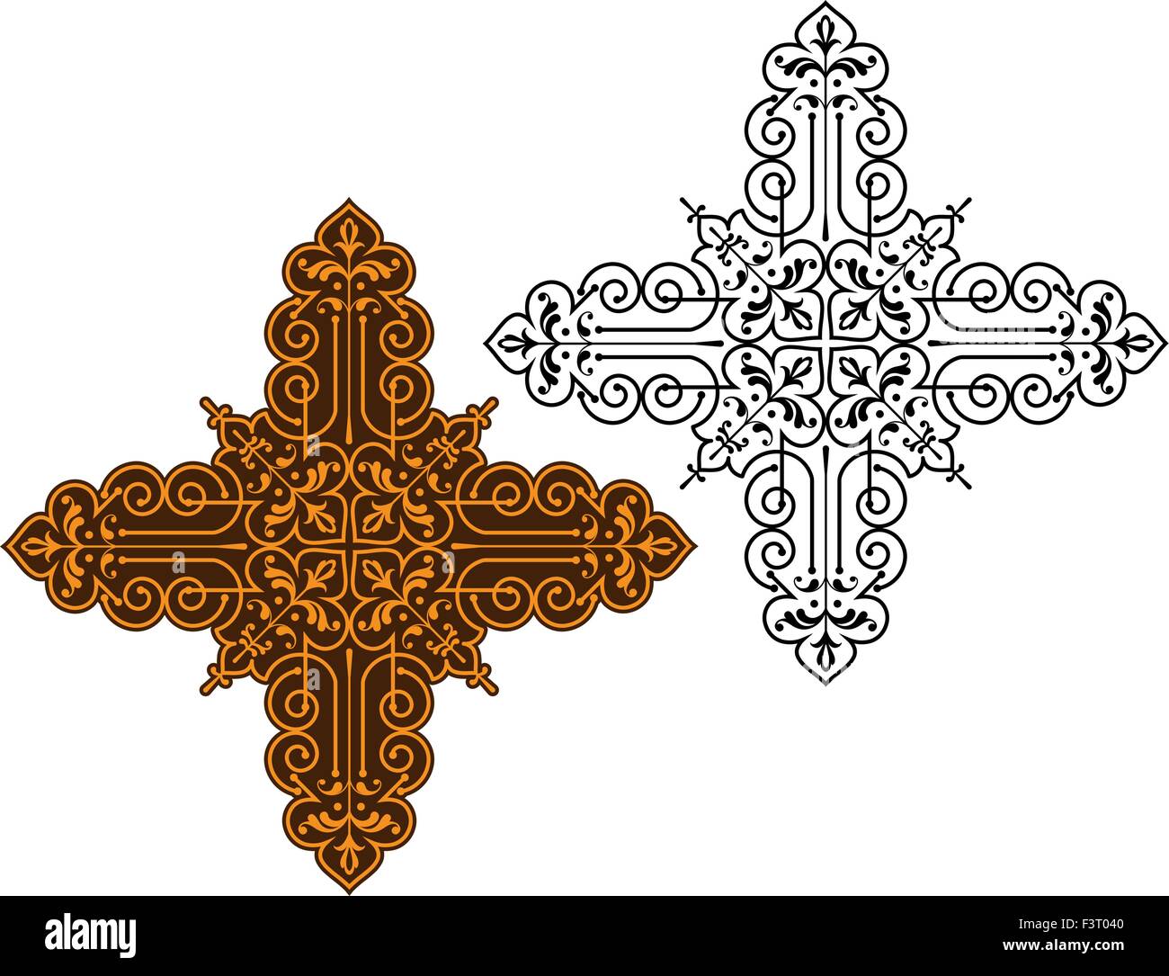 Christian Cross Design Vektorgrafiken Stock Vektor