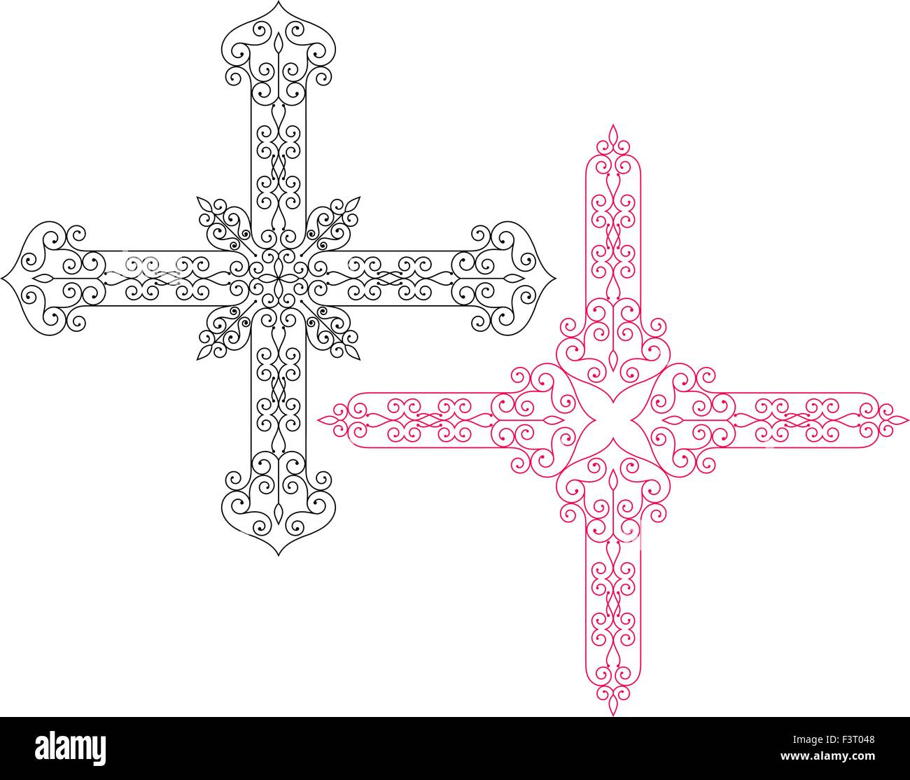 Christian Cross Design Vektorgrafiken Stock Vektor