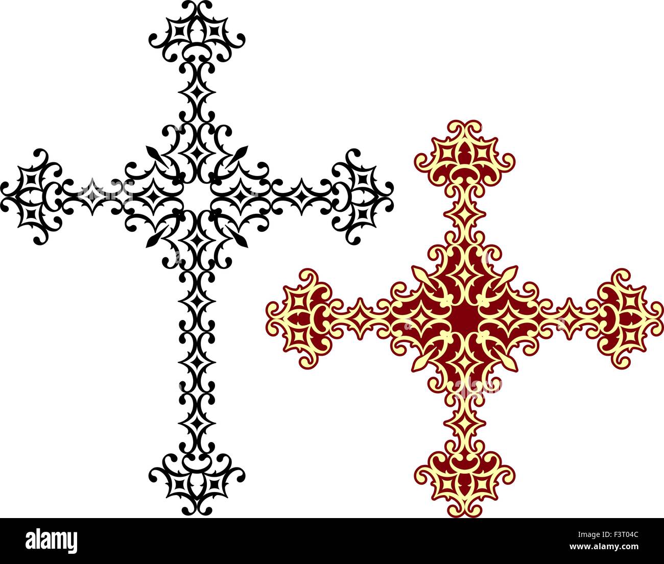 Christian Cross Design Vektorgrafiken Stock Vektor