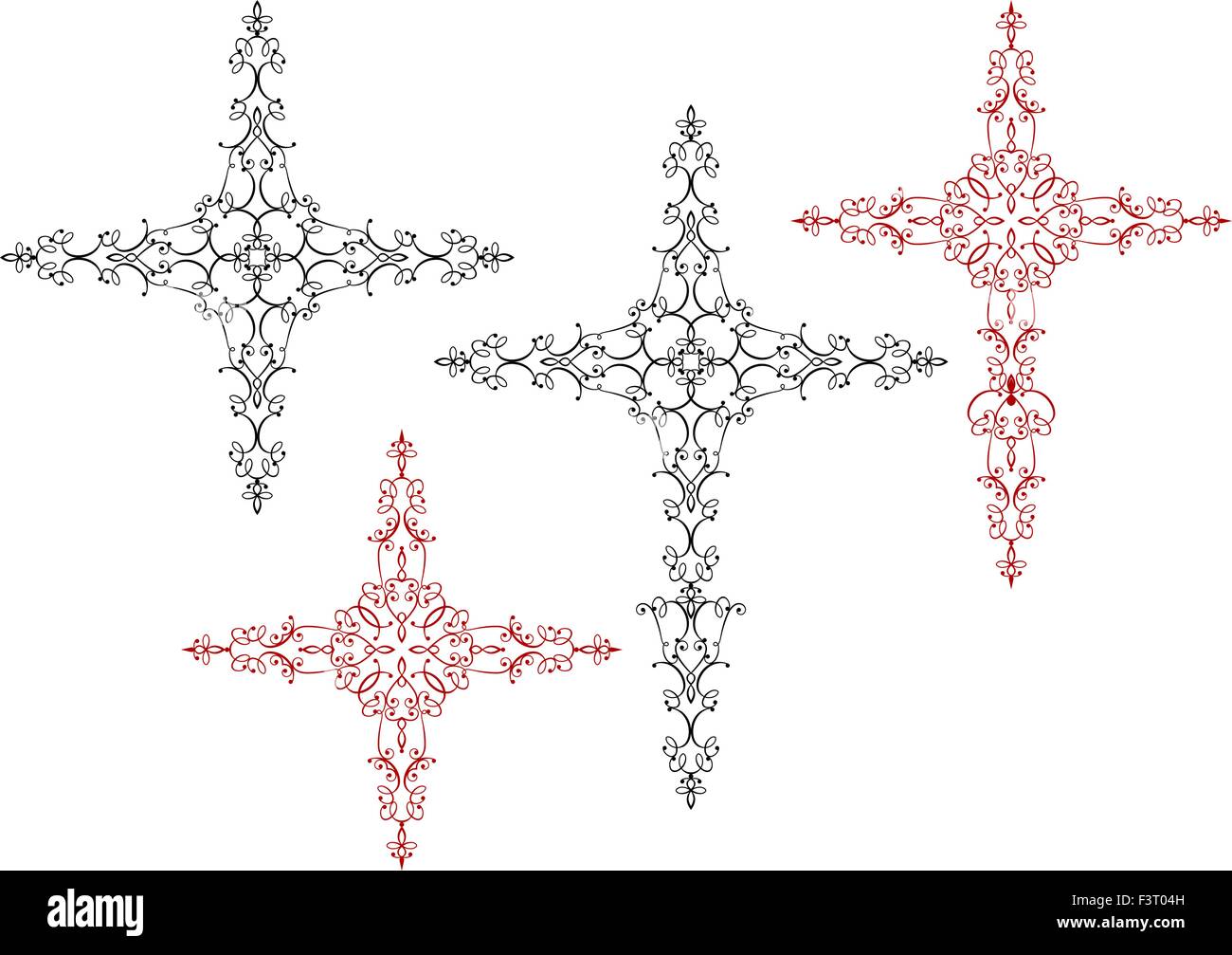 Christian Cross Design Vektorgrafiken Stock Vektor