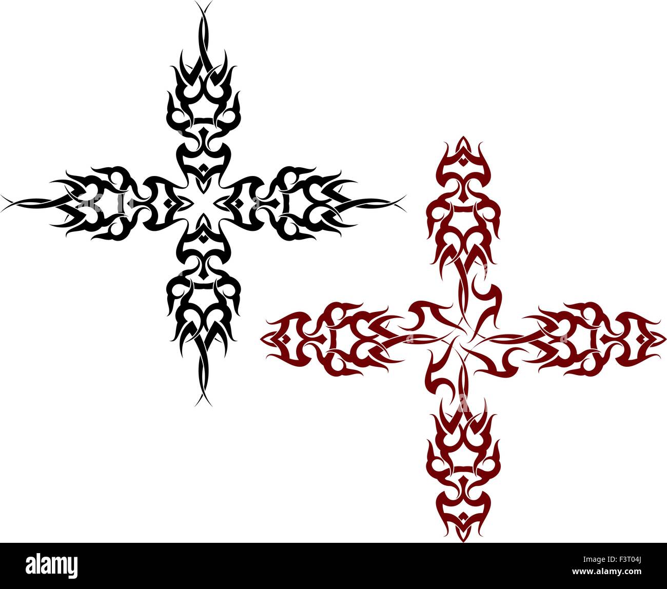 Christian Cross Design Vektorgrafiken Stock Vektor