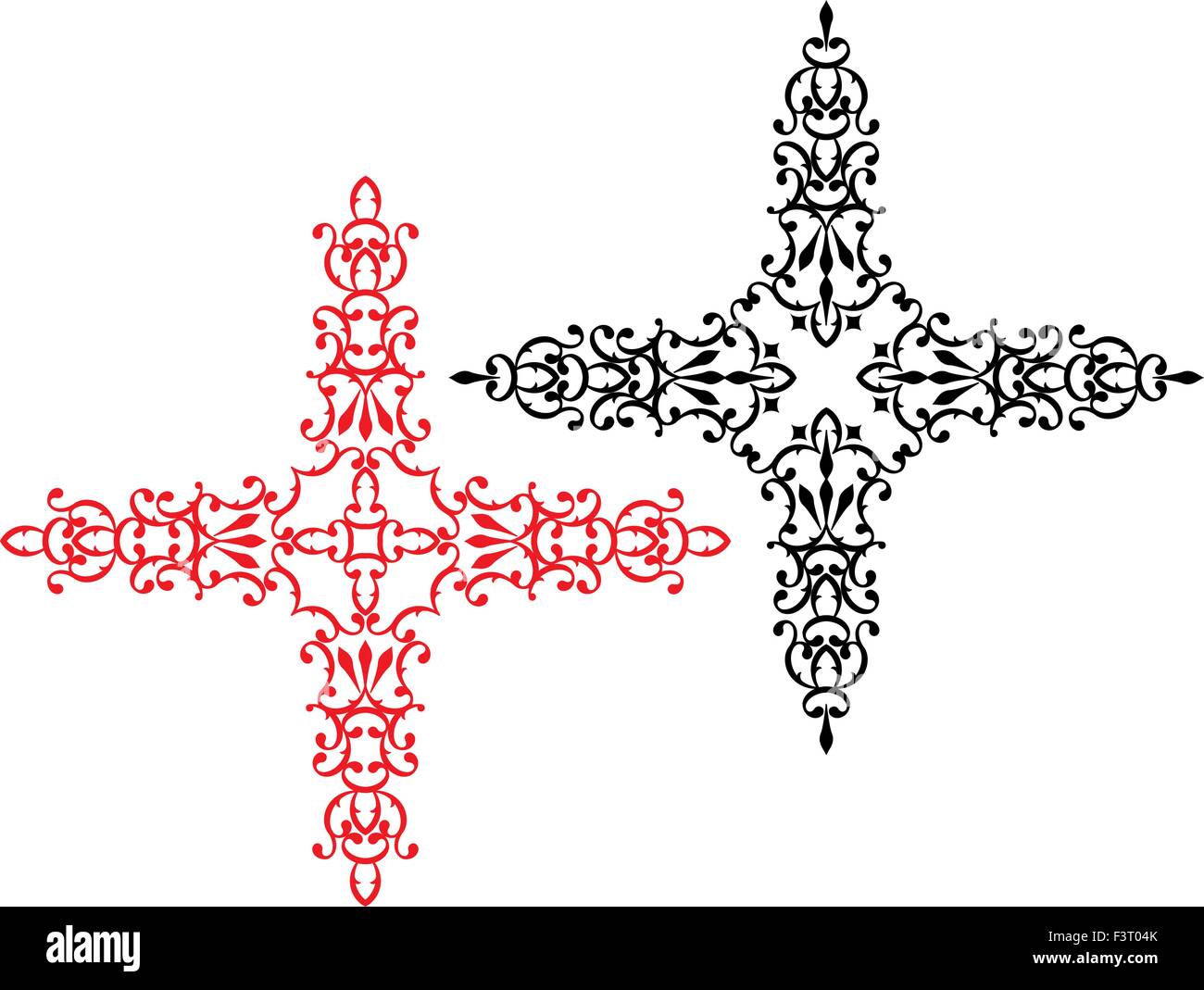 Christian Cross Design Vektorgrafiken Stock Vektor