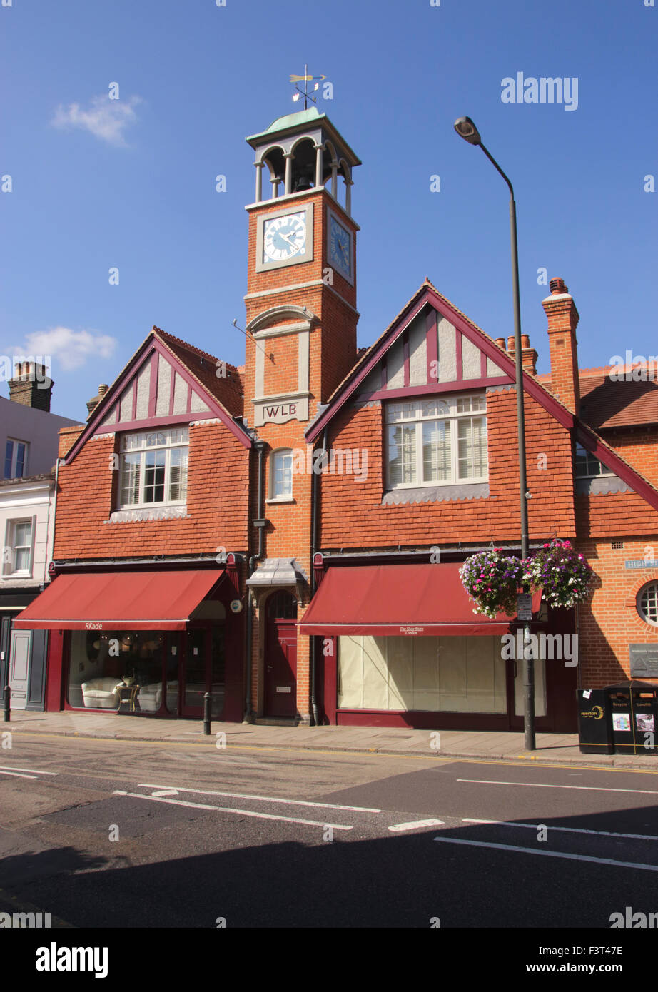 Old Fire Station Clock Tower Wimbledon Village London Stockfoto