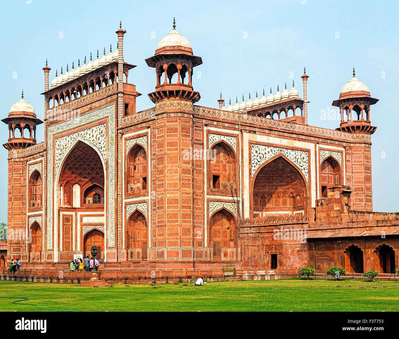 Tor zum Taj Mahal, Agra, Indien Stockfoto