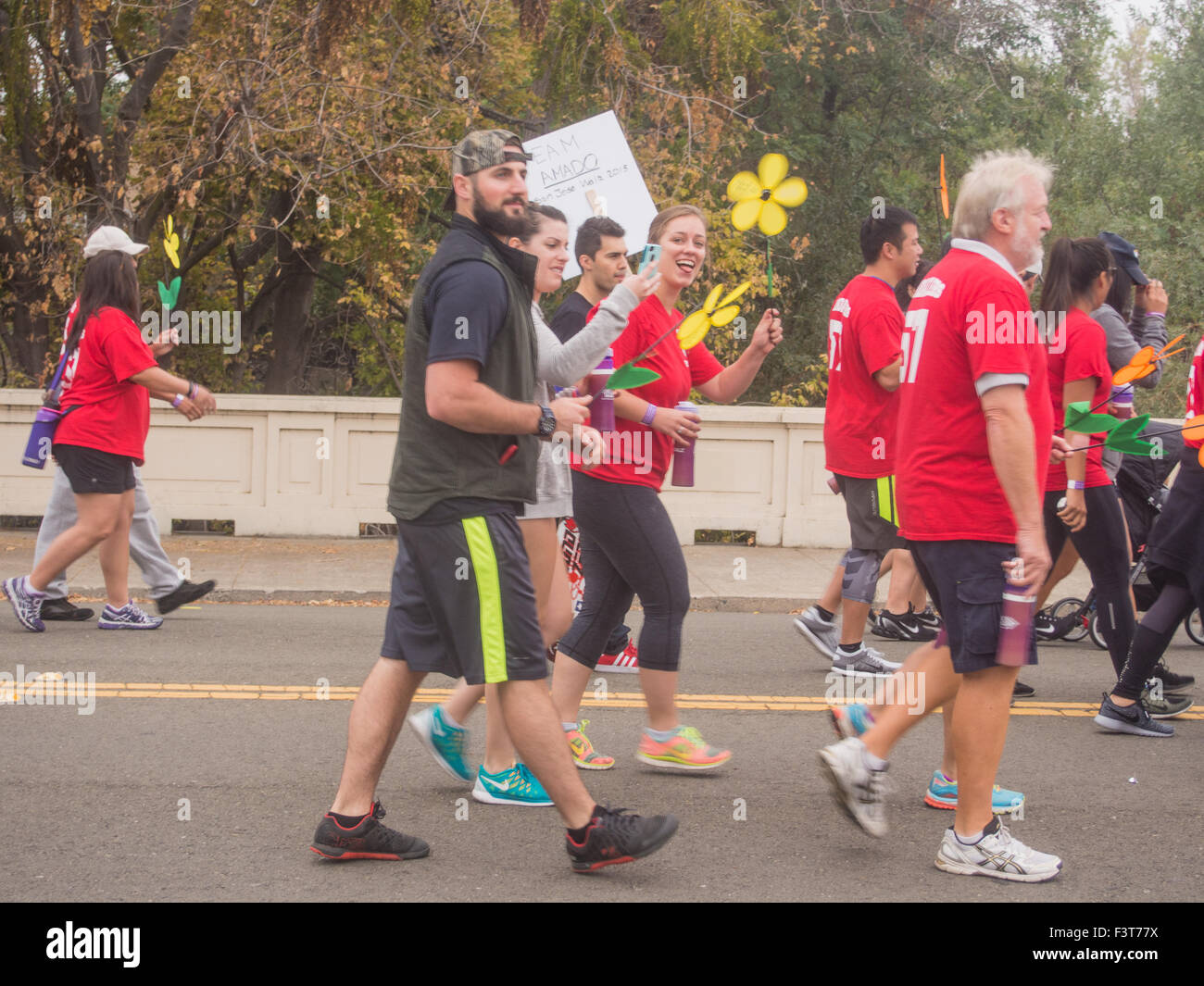 SAN JOSE, CA/USA - 10. Oktober 2015: San Jose zu Fuß zum Ende Alzheimer ist ein Teil der weltweit größten Veranstaltung zu sensibilisieren und Stockfoto