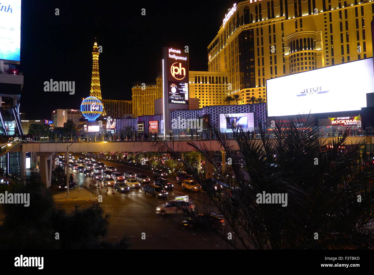 Las Vegas Strip bei Nacht Stockfoto