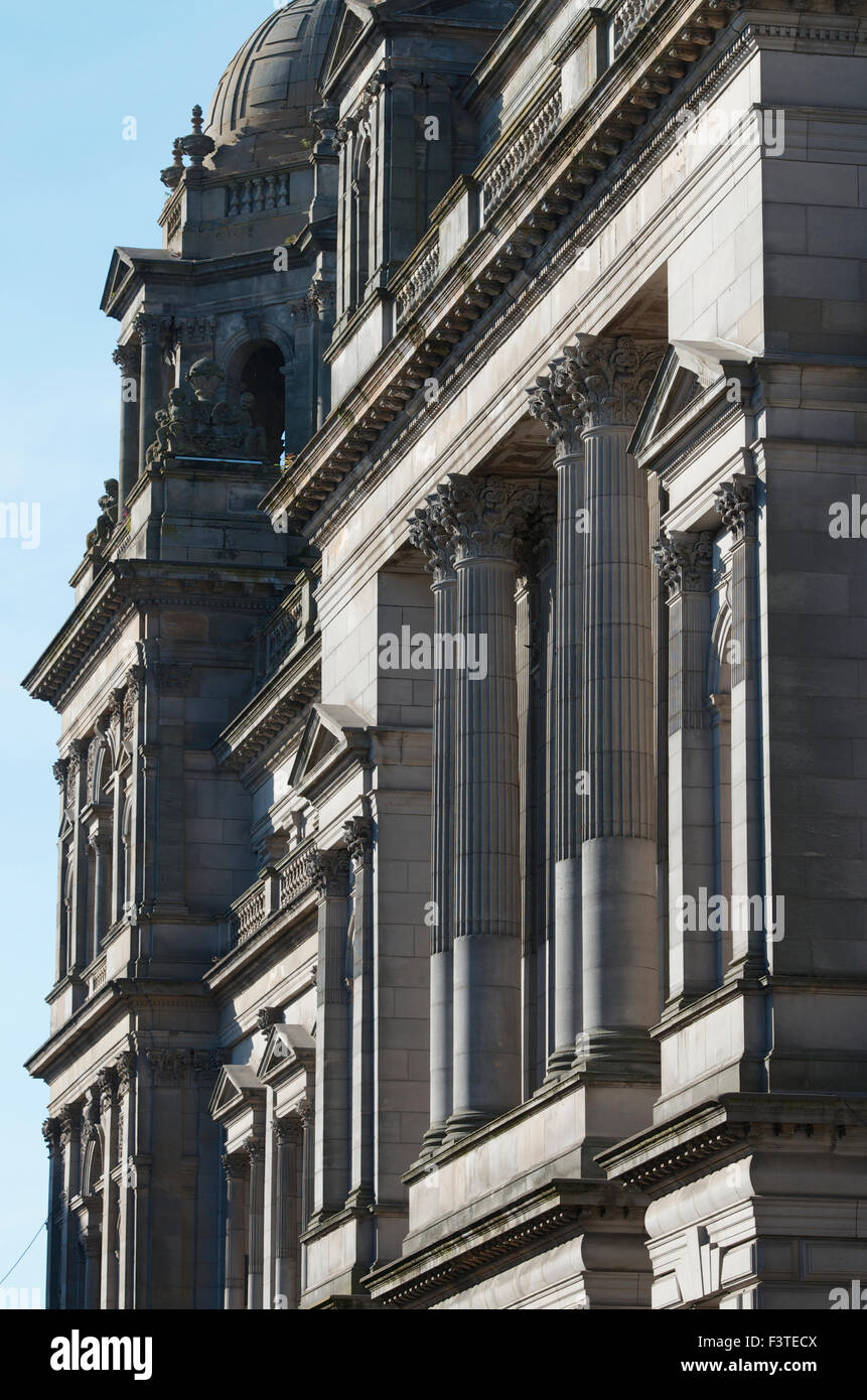 Glasgow City Chambers, Cochrane Street Fassade. Stockfoto
