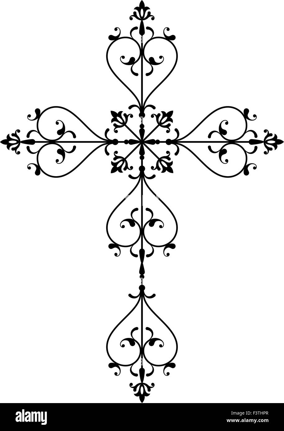 Christian Cross Design Vektorgrafiken Stock Vektor