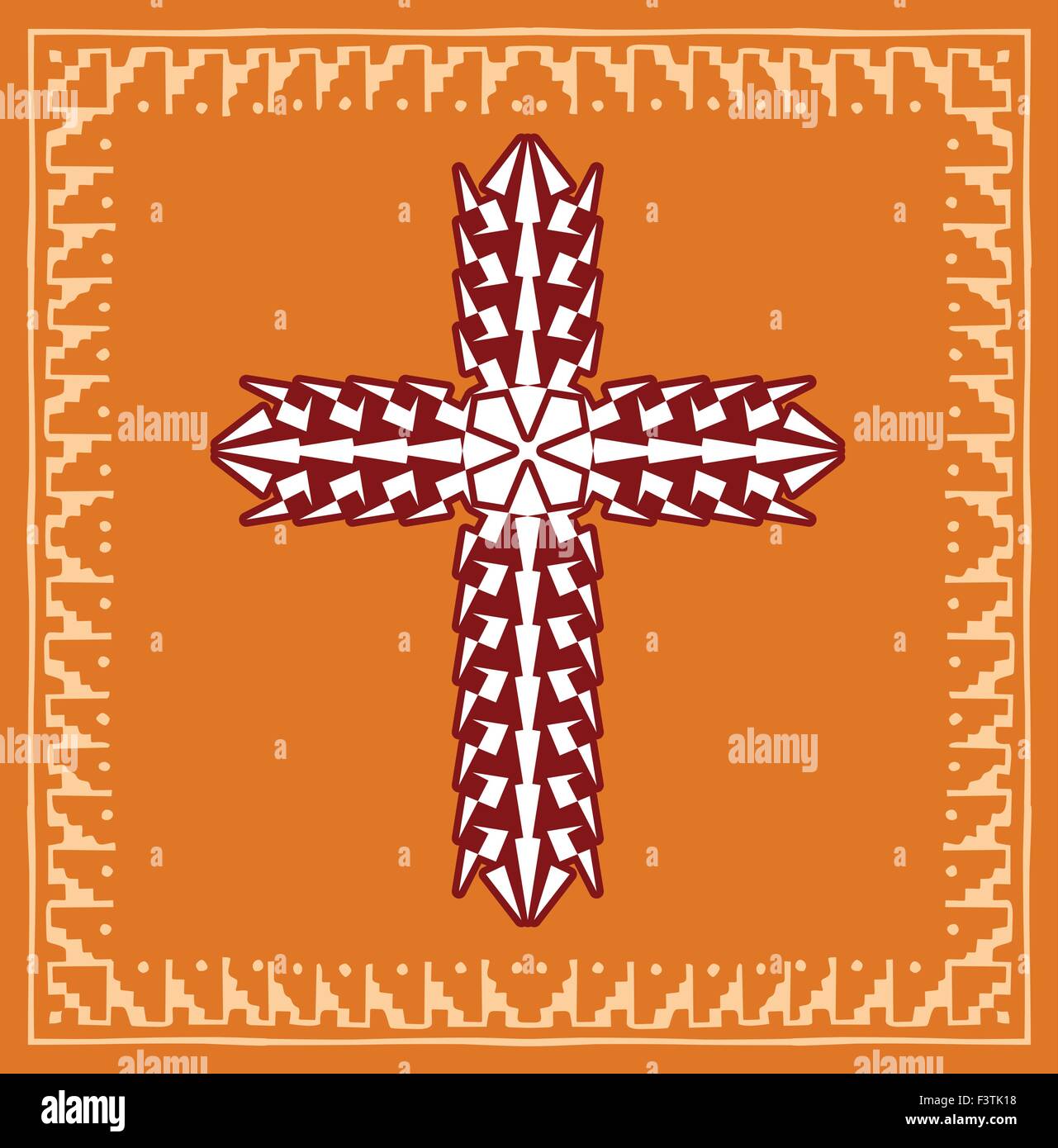 Christian Cross Design Vektorgrafiken Stock Vektor