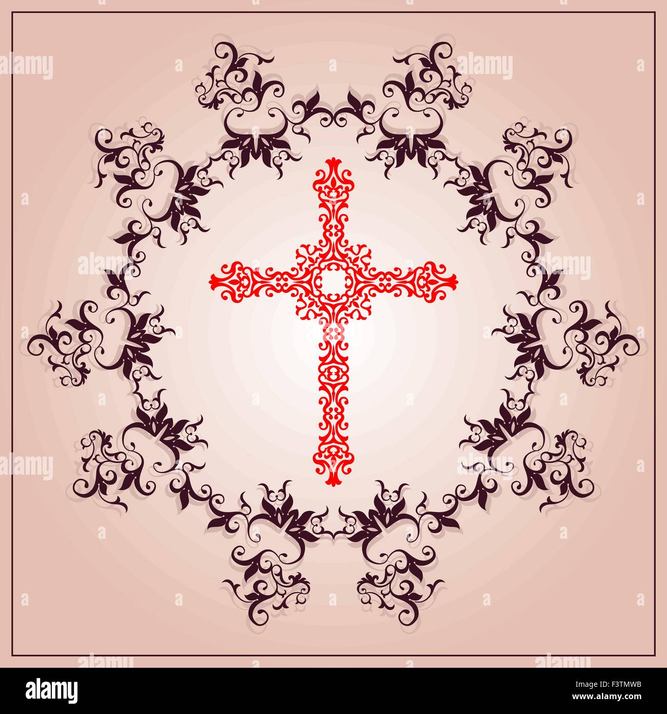 Christian Cross Design Vektorgrafiken Stock Vektor