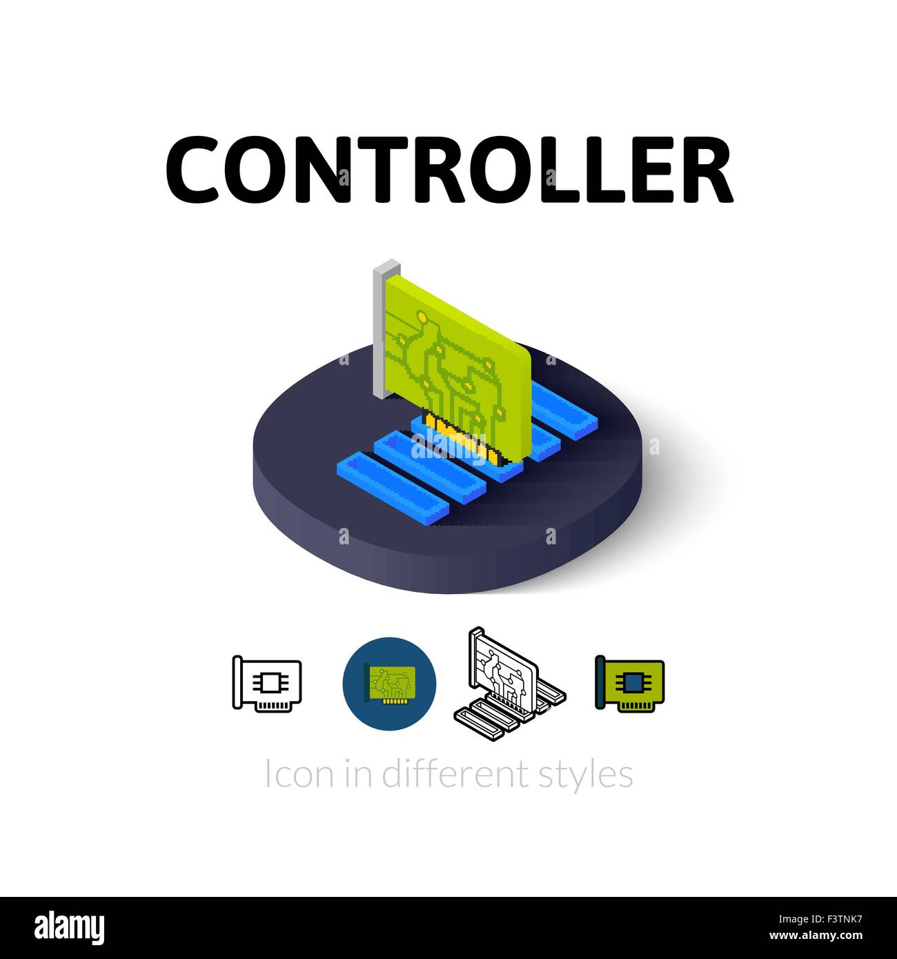 Controller-Symbol im anderen Stil Stock Vektor