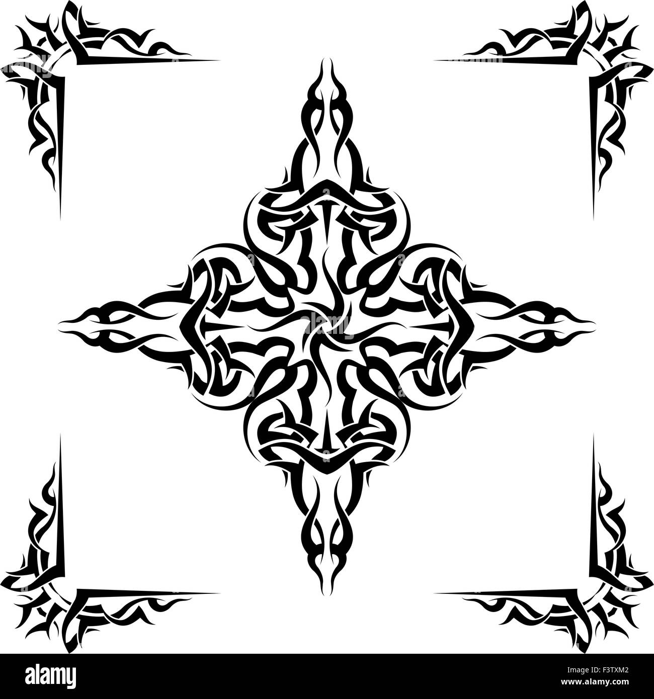 Tattoo-Christian Cross-Vektorgrafiken Stock Vektor