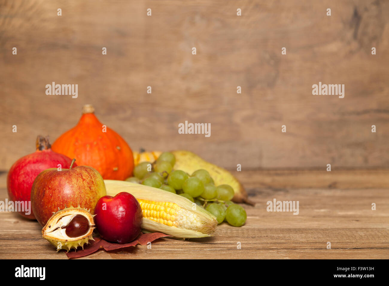 Thanksgiving-Stillleben und Exemplar Stockfoto