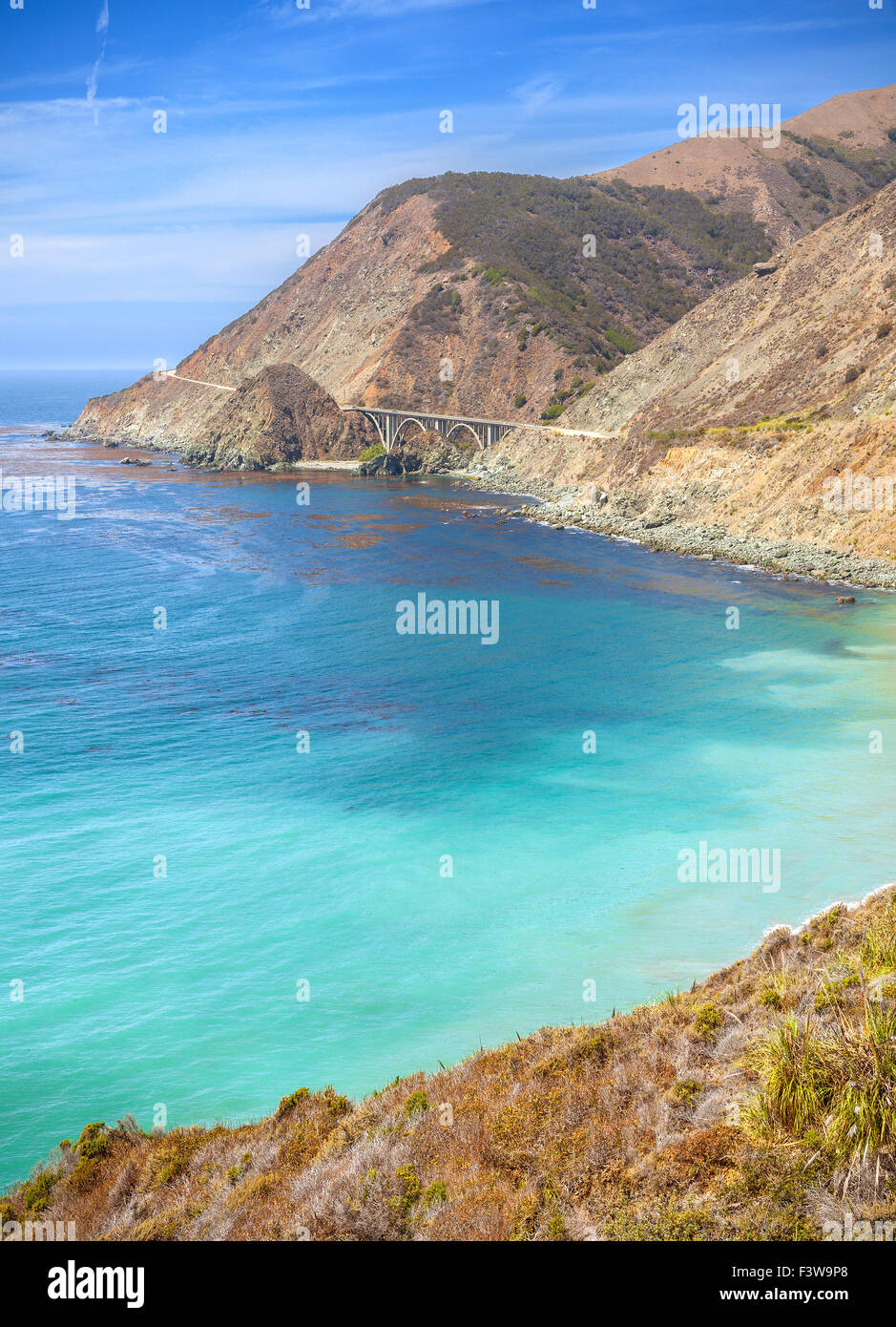 Kalifornische Küste entlang Pacific Coast Highway, USA. Stockfoto