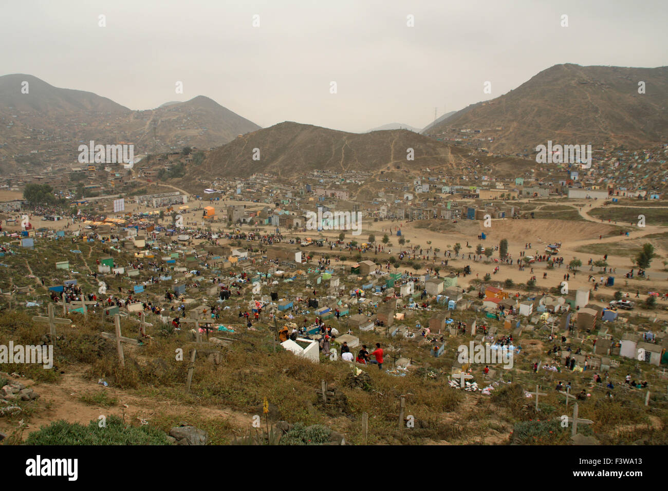 Allerheiligen in Peru auf dem Friedhof Stockfoto