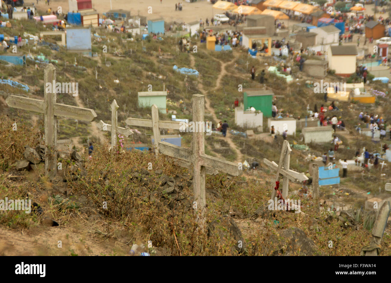 Allerheiligen in Peru auf dem Friedhof Stockfoto