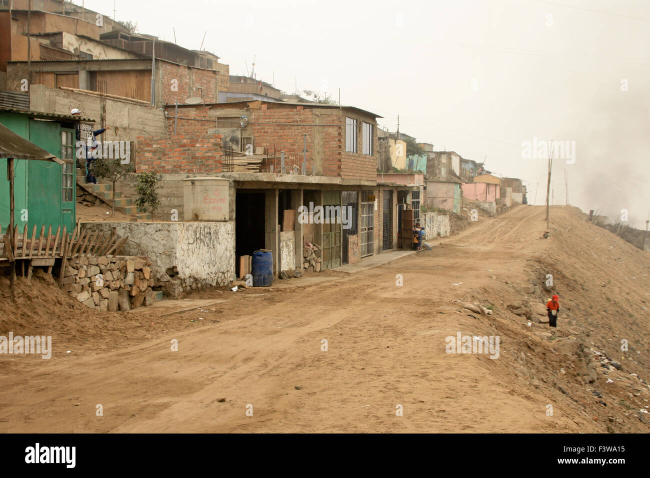 Slums in Lima Stockfoto