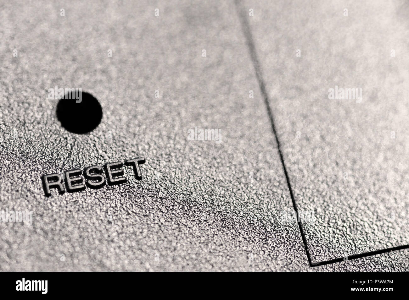 Reset-Taste Stockfoto