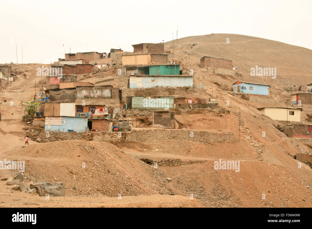 Slums in Lima Stockfoto