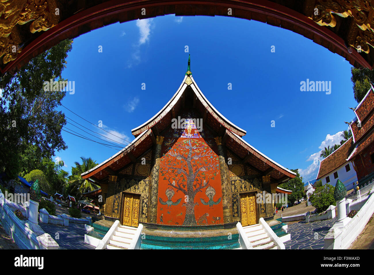 Vat Xieng Thong Sim und Tempel, Luang Prabang, Laos Stockfoto