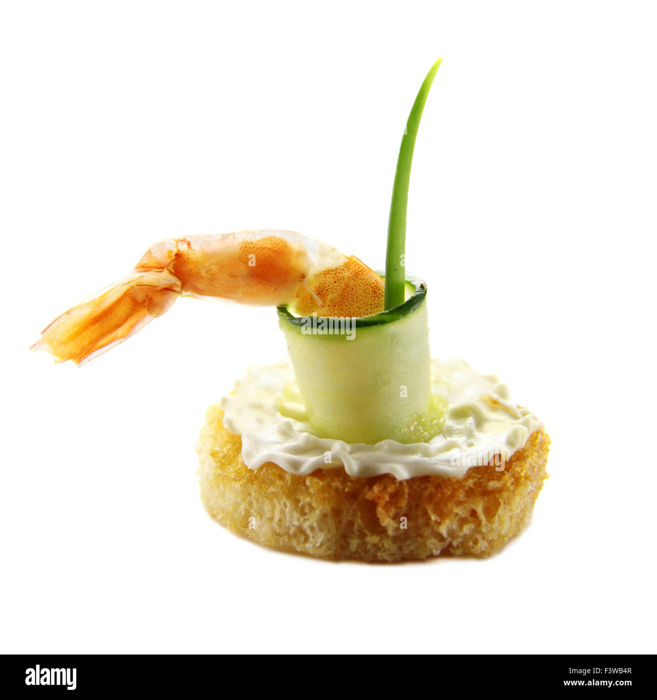 Garnelen und Zucchini Leckerbissen Stockfoto