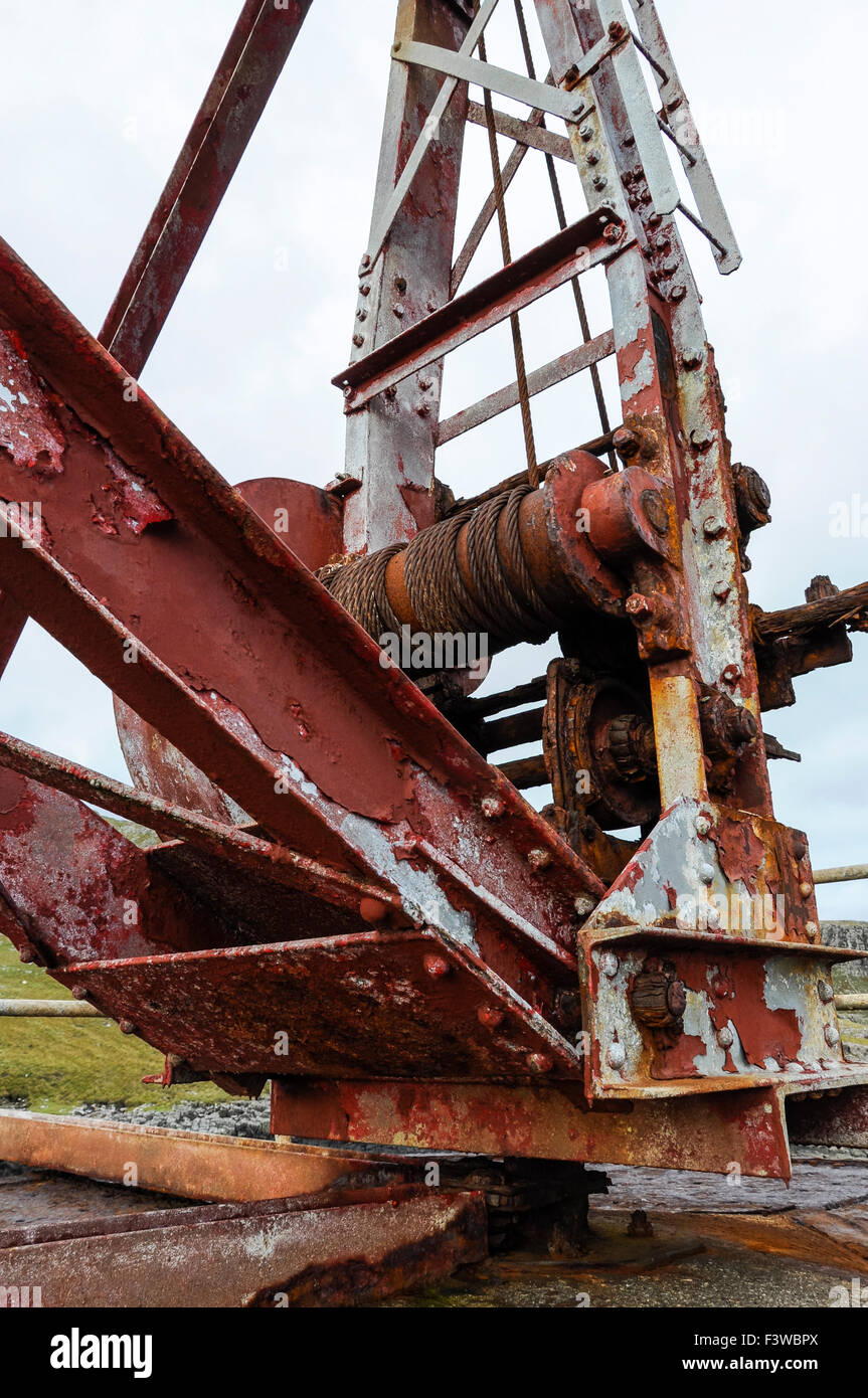 Alter Kran am landschaftlich Punkt auf der Isle Of Skye Stockfoto