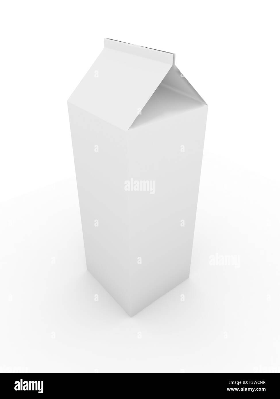 Weiße Verpackung auf Hintergrund Stockfoto
