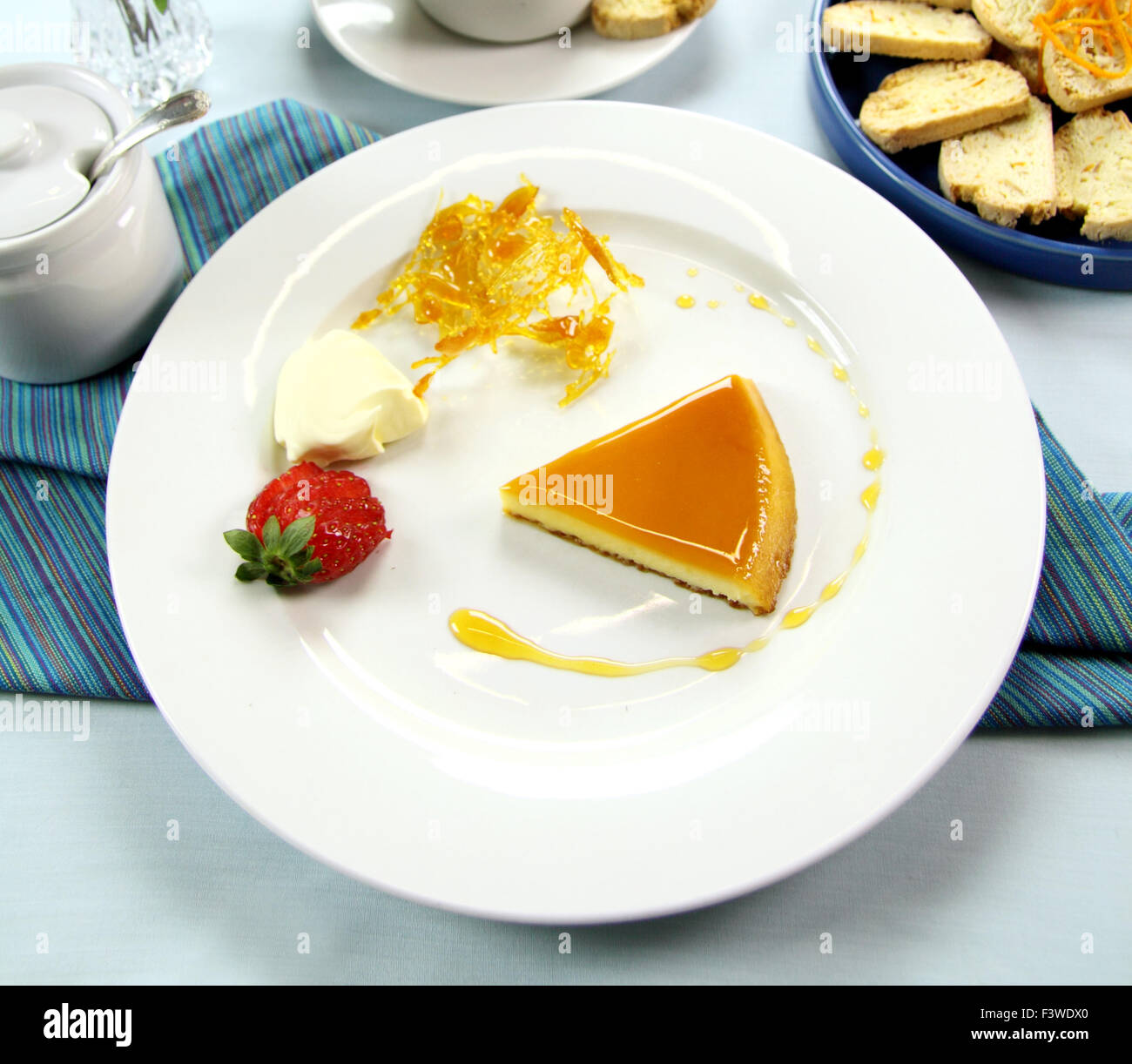 Creme Caramel Stockfoto