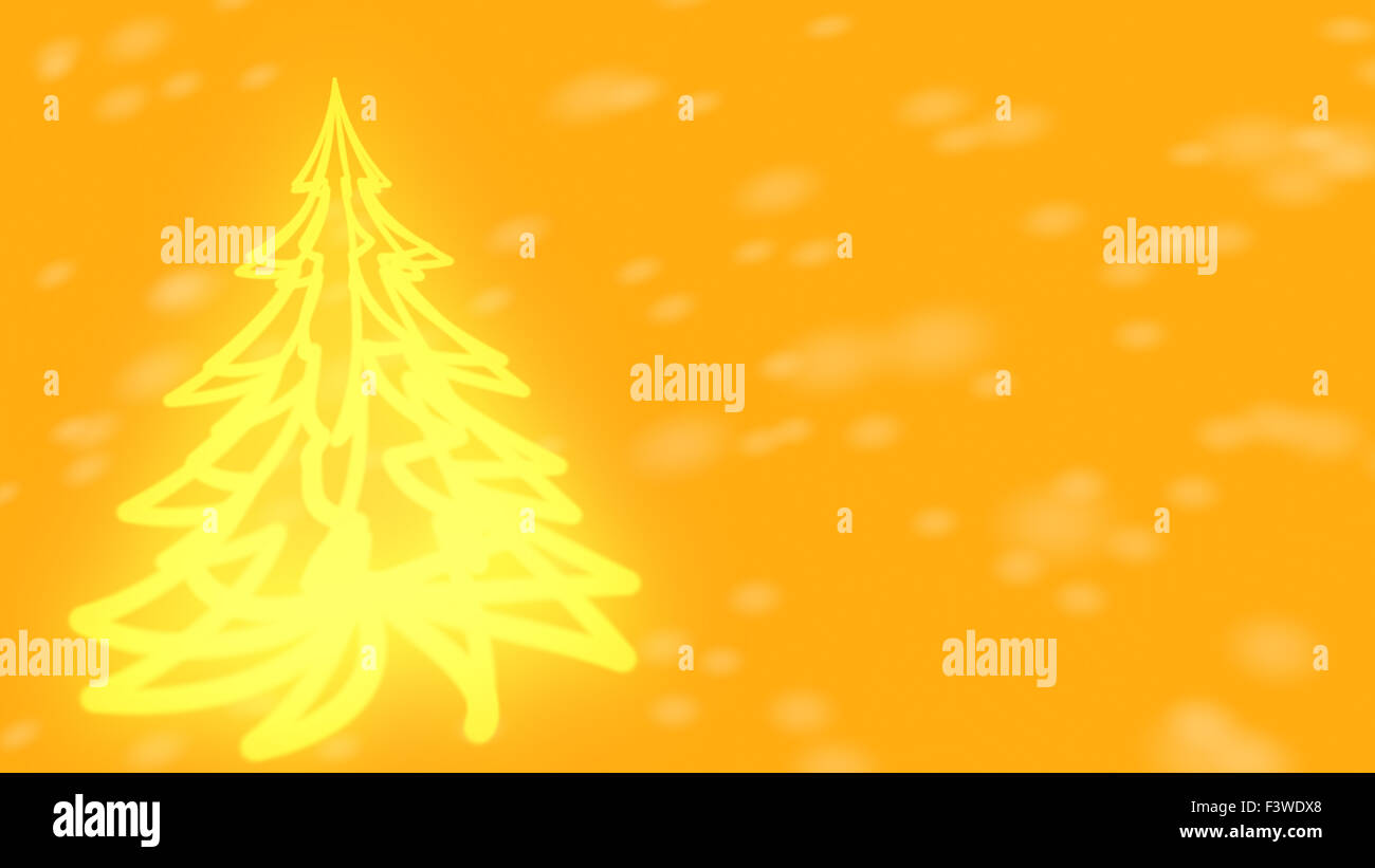 Weihnachtsbaum - gelb Stockfoto