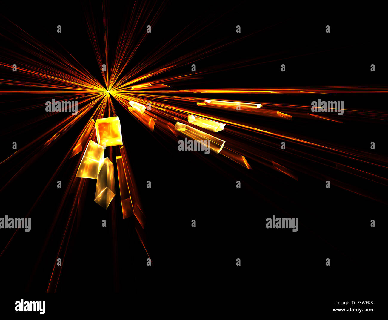 Explosion, Knall Stockfoto