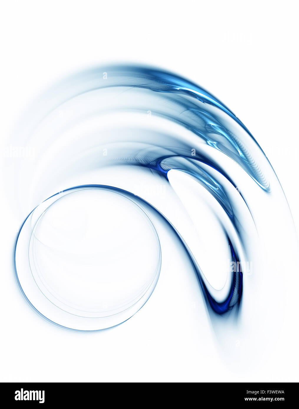 blauer Kreis in schnelle Bewegung, rotierende Stockfoto