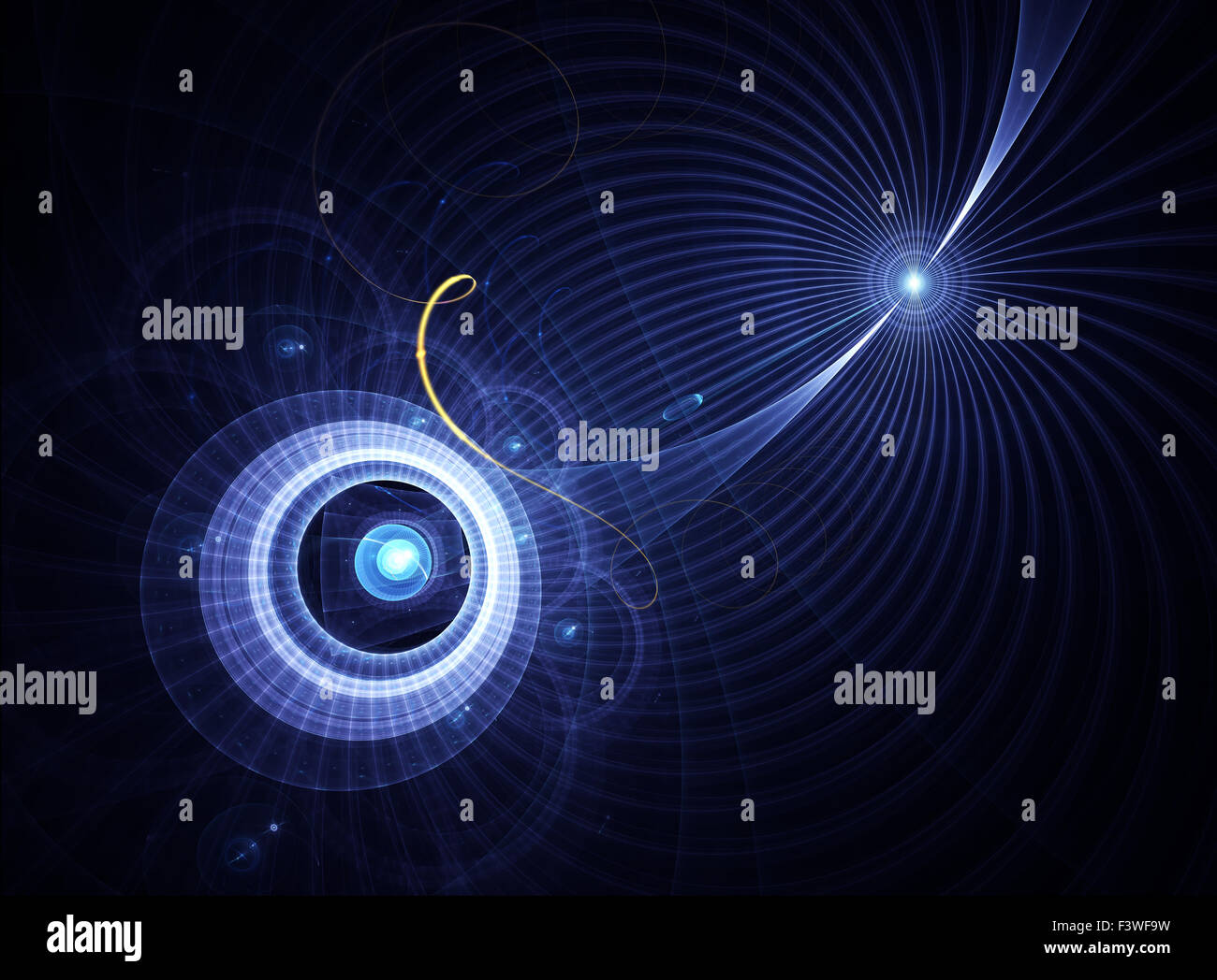 blauer Planet Energielinien Stockfoto