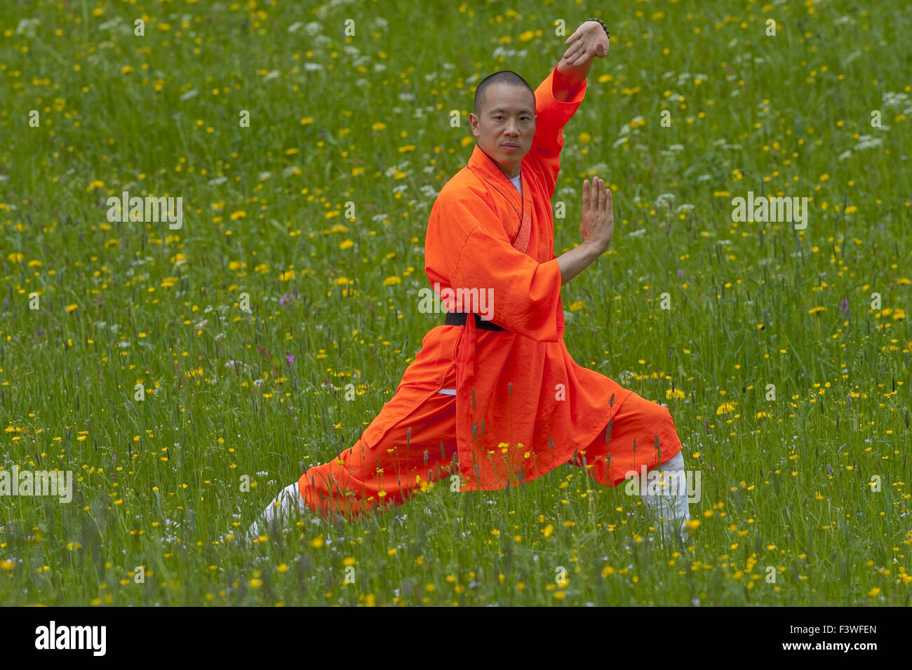 Shaolin-Mönch Stockfoto