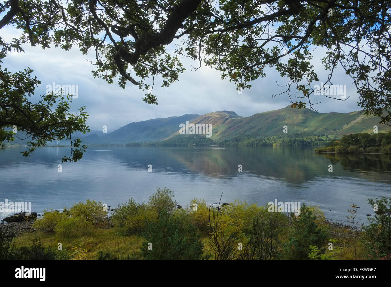 Landschaftsansicht Derwent Water im Lake District Stockfoto