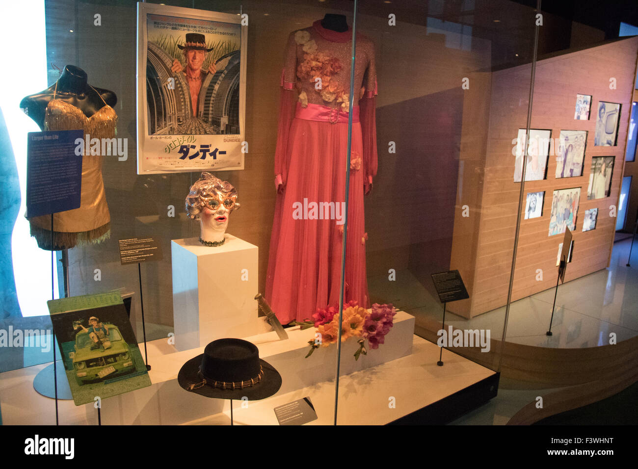 Exponate in der Australian Centre for the Moving Image (ACMI) am Federation Square, Melbourne. Stockfoto