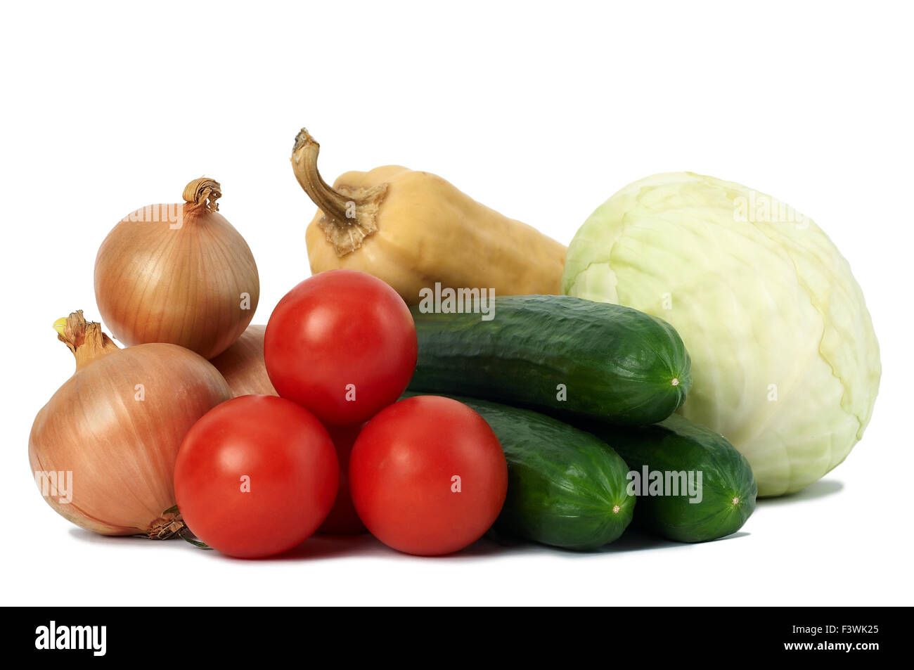 Gruppe von frischem Gemüse Stockfoto