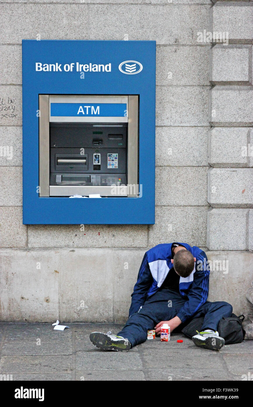 Obdachlos in Dublin Stockfoto