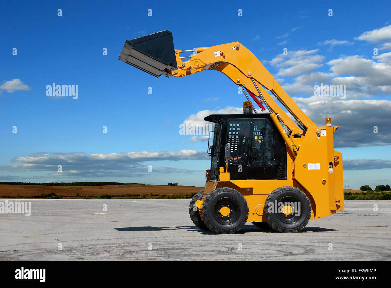 Skid Steer Lader Baumaschine Stockfoto