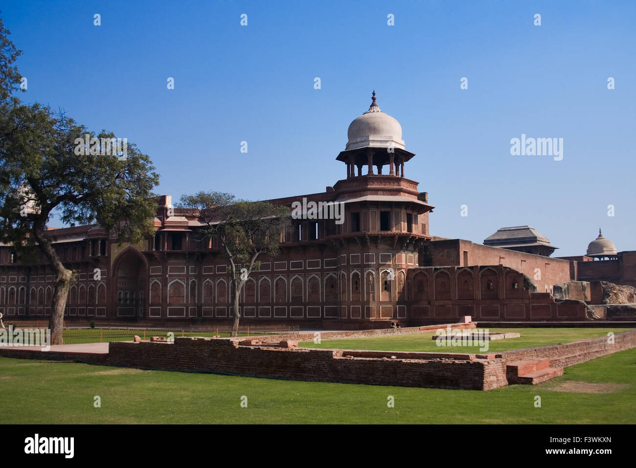 Rotes Fort in Agra, Nort Indien, Indien, Asien Stockfoto