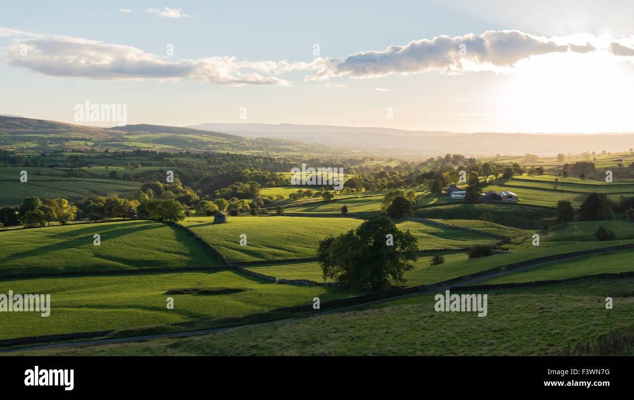 Yorkshire UK Landschaft: die Pennines, in der Nähe von stainmore - Yorkshire, England, UK-Süd von der A66 Straße Stockfoto