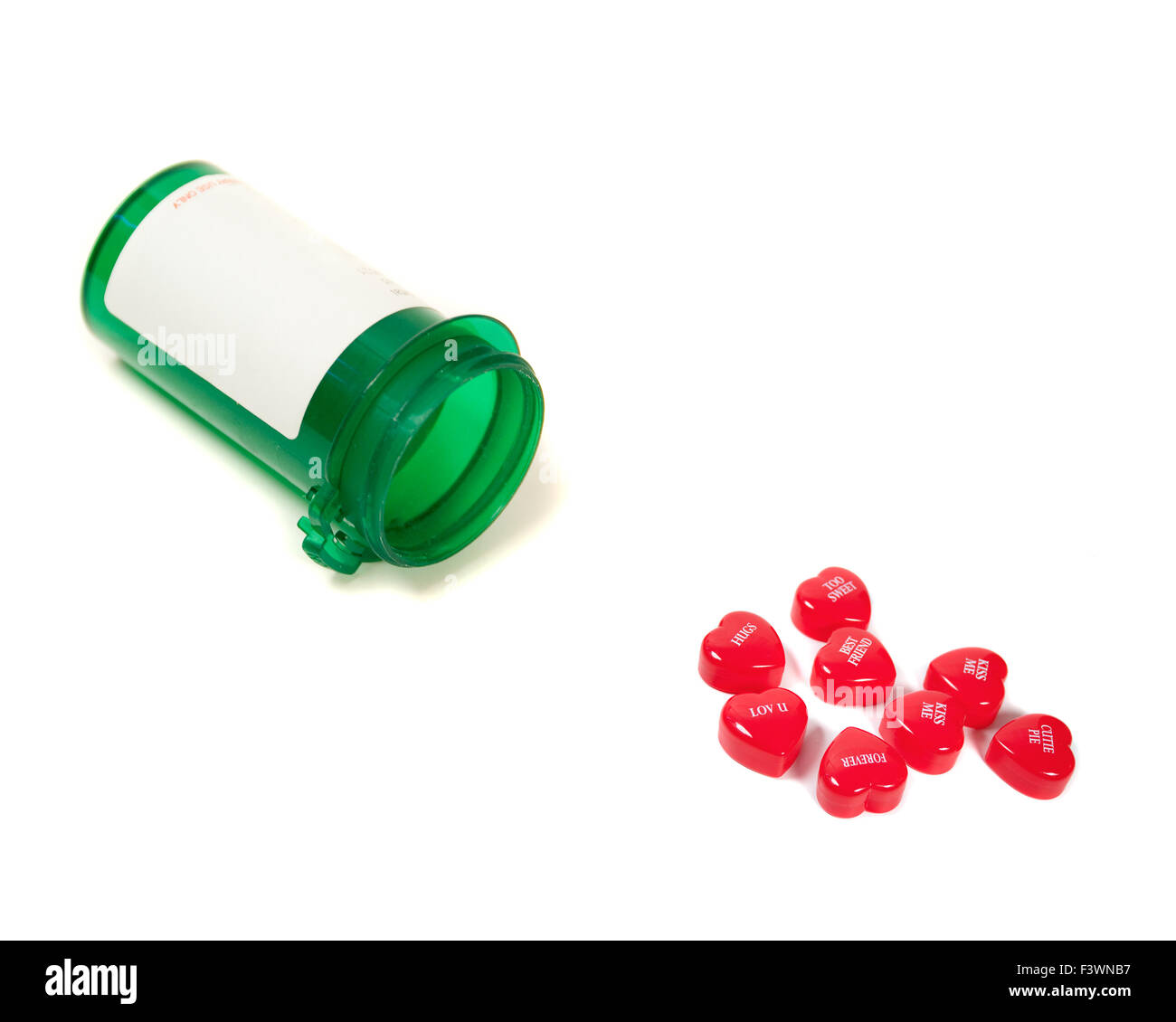 Herz-Pillen Stockfoto