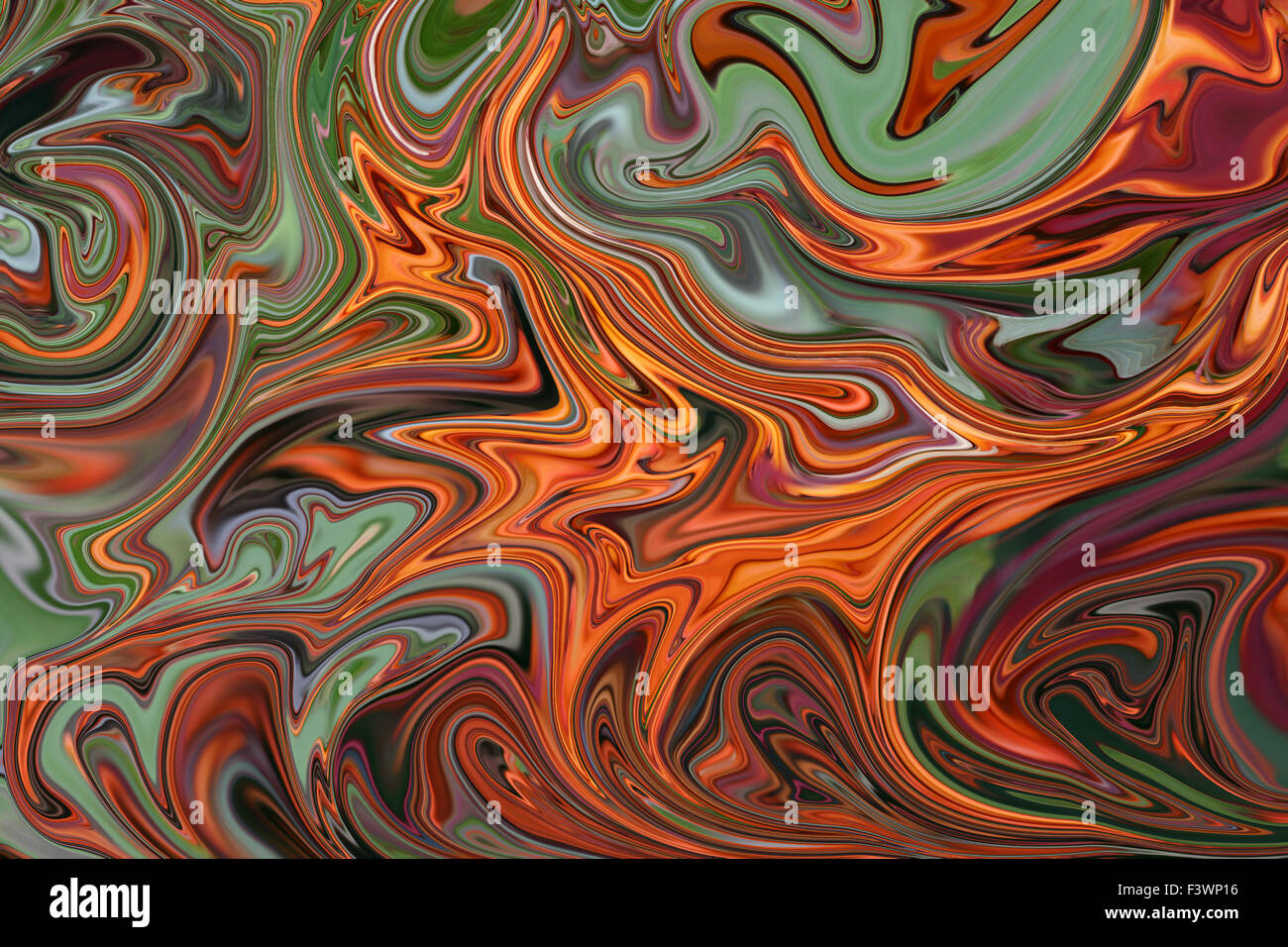 Abstrakt, basierend auf einem manipulierten Digitalfoto von orange Beeren Stockfoto